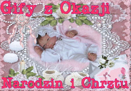 Obrazek z dziewczynką chrzest święty